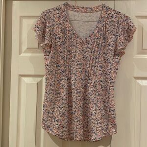 Floral V-Neck Women's Top
